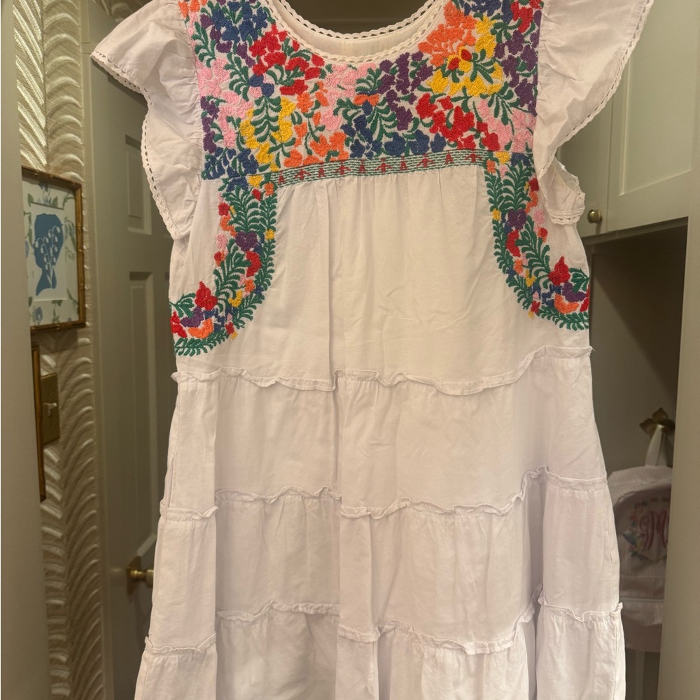 J. Marie Embroidered Dress EUC